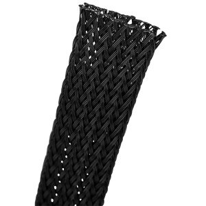 Audtek 30 ft. 1/2" Black Expandable Cable Sleeve
